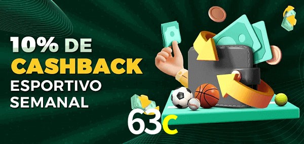 10% de bônus de cashback na 63c